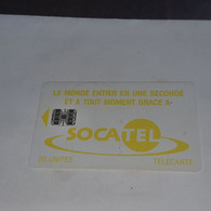 Ivory Coast-(CIF-SOC-0016/2)-socatel-yellow-(22)-(20units)-(00408350)-used Card+1card Prepiad Free - Côte D'Ivoire