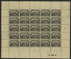 N° 60 Planche Du 1 Fr Noir Sur Jaune Gomme Partielle, Amorce De Découpe Sur Une Bordure, (voir Description) - Unused Stamps