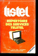 Listel N°5. Répertoire Des Services Teletel - LISTEL - 1987 - Directorios Telefónicos