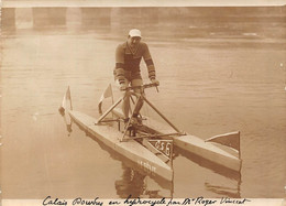 Photographie   Hydrocycle De M.Vincent. Calais-Douvres  1929   (voir Scan Et Commentaires) - Other & Unclassified