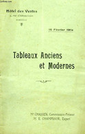 Tableaux Anciens Et Modernes - CHASSEN Et CHAMPSAUR - 1910 - Blanco Agenda