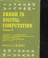 ERROR IN DIGITAL COMPUTATION - VOLUME 2 - COLLECTIF - 1965 - Informatique