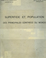 SUPERFICIE ET POPULATION DES PRINCIPALES CONTREES DU MONDE - INSTITUT NATIONAL D'ETUDES DEMOGRAPHIQUES - 0 - Cartes/Atlas