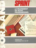 SPRINT - MANUEL DE L'UTILISATEUR - NON PRECISE - 1987 - Informatique