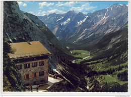 SCHARNITZ - Karwendelhaus Der Sektion M.T.V. München, Panorama M. Blick Ins Tal - Scharnitz