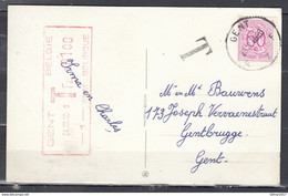 Postkaart Van Gent FXF Naar Gent Getaksseerd In Gent - 1951-1975 Heraldieke Leeuw