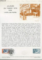 DOCUMENT PHILATELIQUE OFFICIEL N°07-79 - JOURNEE DU TIMBRE 1979 PARIS - L'HOTEL DES POSTES (N°2037 YVERT ET TELLIER) - D - Cartas & Documentos