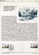 DOCUMENT PHILATELIQUE OFFICIEL N°21-77 - 50° CONGRES NATIONAL DE LA FEDERATION DES SOCIETES PHILATELIQUES FRANCAISES ANN - Philatélie Et Histoire Postale