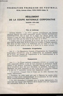 Règlement De La Coupe Nationale Corportative. Saison 1979 - 1980 - FEDERATION FRANCAISE DE FOOTBALL - 1979 - Boeken