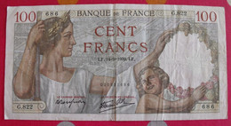 France. 100 Cent Francs Sully. 14/09/1939. Quelques Trous D'épingles Sinon Bel état - 100 F 1939-1942 ''Sully''