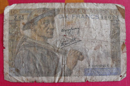 France. 10 Dix Francs Mineur. 13/01/1944. état D'usage - 10 F 1941-1949 ''Mineur''