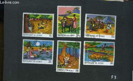 Collection De 6 Timbres-poste Oblitérés, De La République De Guinée. Petits Génies Du Mont Nimba, Légende De La Lune Et - Philatélie Et Histoire Postale