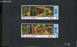 Collection De 2 Timbres-poste Oblitérés, De Ras Al Khaima. Noël 1968 - TIMBRE-POSTE - 1968 - Philatélie Et Histoire Postale