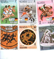 Pochette De 6 Timbres-poste Oblitérés, De Ras Al Khaima. Jeux Olympiques De Munich, 1972. - TIMBRE-POSTE - 0 - Philately And Postal History