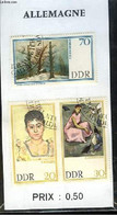 Pochette De 3 Timbres-poste Oblitérés, D'Allemagne. République Démocrate. DDR : Hodler, Bergander. Friedrich C.D. - TIMB - Philatélie Et Histoire Postale