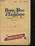 AGENDA HORO BLOC D'ESCULAPE - COLLECTIF - 1949 - Agende Non Usate