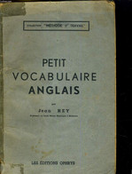 Petit Vocabulaire Anglais - REY Jean - 1949 - Langue Anglaise/ Grammaire