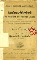 TASCHENWORTERBUCH DER RUSSISCHEN UND DEUTSCHEN SPRACHE, TEIL I: RUSSISCH-DEUTSCH - BLATTNER KARL - 0 - Atlas