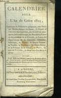 Calendrier Pour L'An De Grâce 1821 - COLLECTIF - 1821 - Agende & Calendari