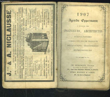 AGENDA OPPERMANN 1907 A L'USAGE DES INGENIEURS, ARCHITECTES, AGENTS VOYERS, CONDUCTEURS DE TRAVAUX, MECANICIENS, INDUSTR - Blank Diaries