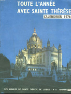 TOUTE L'ANNEE AVEC SAINTE THERESE. CALENDRIER 1976. LES ANNALES DE SAINTE THERESE DE LISIEUX N°11, NOVEMBRE 1975 - COLLE - Agendas & Calendarios