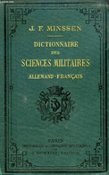 DICTIONNAIRE DES SCIENCES MILITAIRES ALLEMAND-FRANCAIS - MINSSEN J.-F. - 1880 - Atlas