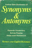 COLLINS GEM DICTIONARY OF SYNONYMS & ANTONYMS - IRVINE A. H. - 1968 - Wörterbücher