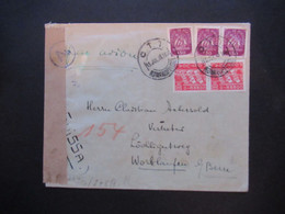 Portugal 1943 Zensurbeleg Lisboa - Worblaufen Schweiz Mit Zensur Der Wehrmacht / Zensurstreifen Ab Luftpost - Storia Postale