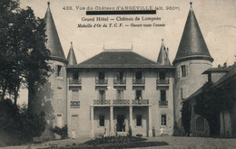 Vue Du Château D'Angeville (Hauteville, Lompnès, Ain) Grand Hôtel, Médaille D'Or Du T.C.F. Photo Marcelin - Hotels & Restaurants