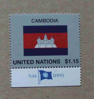 Ny14-02 : Nations-Unies (N-Y) / Drapeau Des Etats Membres De L' ONU - Cambodge Avec La Vignette "FLAG SERIES" - Ungebraucht