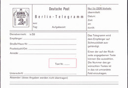 DDR GDR RDA - Telegrammblatt 750 Jahre Berlin (MiNr: T 2) 1987 - Siehe Scan - Other & Unclassified