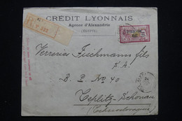 ALEXANDRIE - Enveloppe Commerciale En Recommandé De Alexandrie Pour La Tchécoslovaquie En 1928 - L 92695 - Storia Postale