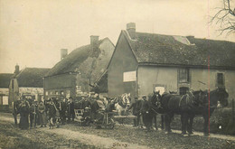 Flacy * Carte Photo * Cylindrage Des Emplois Dans La Traverse Décembre 1909 * Travaux Route Attelage Chevaux - Autres & Non Classés