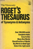 ROGET'S THESAURUS OF SYNONYMS AND ANTONYMS - ROGET Peter Mark And ROGET John Lewis - 1978 - Dictionaries, Thesauri