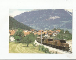 Ge 6/6 I,  415 + 408 QUITTANT RHAZUNS DANS LE DOMLESCHG 16 .6. 1973 - Domleschg