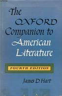 THE OXFORD COMPANION TO AMERICAN LITERATURE - HART JAMES D. - 1968 - Diccionarios