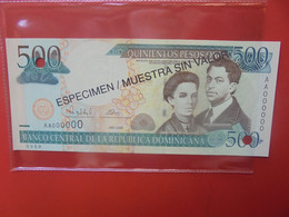 "SPECIMEN" DOMINIQUE 500 PESOS 2000 (B.22) - Dominicaine