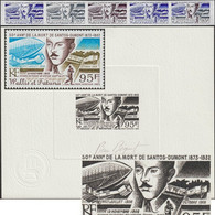Wallis & Futuna 1982 Y&T PA 117. Épreuve D'artiste, Bande D'essais De Couleurs. Santos Dumont, Erreur Sur Timbre Seconde - Oddities On Stamps