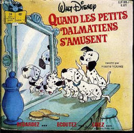 Pochette Livre-Disque 45t // Quand Les Petits Dalmatiens S'amusent - Walt Disney / - 1970 - 45 Rpm - Maxi-Singles