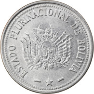 Monnaie, Bolivie, 50 Centavos, 2010, SUP, Stainless Steel, KM:216 - Bolivie