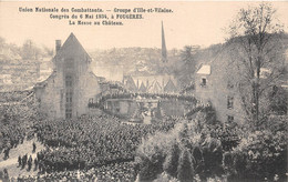 35-FOUGERES- UNION NATIONALE DES COMBATTANTS, CONGRES DU 6 MAI 1934 , LA MESSE AU CHÂTEAU - Fougeres