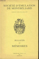 Société D'émulation De Montbéliard- Bulletin Et Mémoires Volume LXXXVIII, Fascicule N°115- 1992 (publié En 1993)- Sommai - Franche-Comté