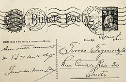 1928 Inteiro Postal Tipo «Ceres» 25 R. Preto Enviado De Almeida Para O Porto - Postal Stationery