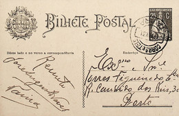 1931 Inteiro Postal Tipo «Ceres» 25 R. Preto Enviado De Tavira Para O Porto - Postal Stationery
