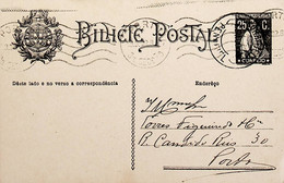 1928 Inteiro Postal Tipo «Ceres» 25 R. Preto Enviado De Penafiel Para O Porto - Postal Stationery