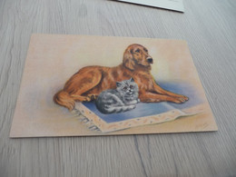 CPA Illustrateur Mac Gear Chien Dog Chat Cat - Chats