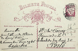 1934 Inteiro Postal Tipo «Lusíadas» 25 R. Rosa Enviado De Coimbra Para O Porto - Postwaardestukken
