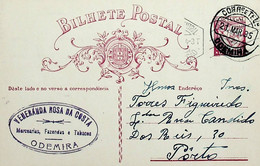 1935 Inteiro Postal Tipo «Lusíadas» 25 R. Rosa Enviado De Odemira Para O Porto - Entiers Postaux
