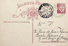 1935 Inteiro Postal Tipo «Lusíadas» 25 R. Rosa Enviado De Paços De Sousa (Penafiel) Para O Porto - Ganzsachen