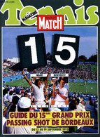 Tennis Magazine Paris Match Guide Du 15ème Grand Prix Passing Shot De Bordeaux Du 13 Au 19 Septembre 1993 - Collectif - - Bücher